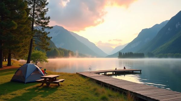 Aix-les-Bains en camping : une pause entre lac et montagnes